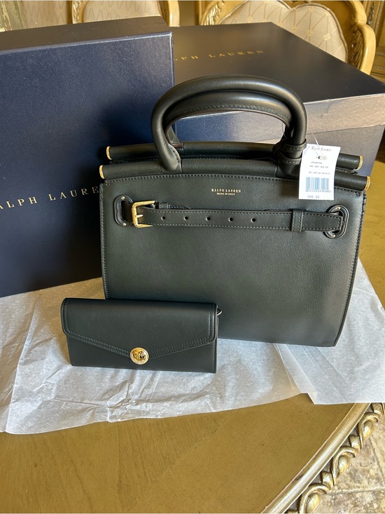 Ralph Lauren Handbags - Ralph Lauren RL 50 Medium Leather Bag with Matching Wallet. New